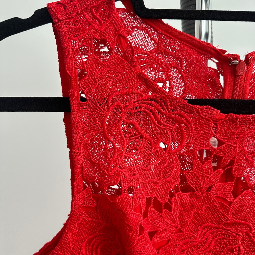 Gorgeous Red Lace Julia Jordan Holiday Dress
